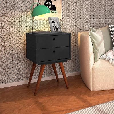 Mesa Cabeceira Retro 50 Preto Ac - Cor: Preto