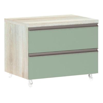 Mesa De Cabeceira 2 Gavetas Prime Plus 60 Cm Verde Jade
