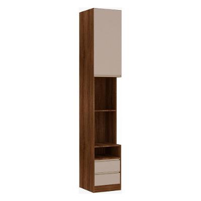 Mesa De Cabeceira 1 Porta 40cm Nogueira C/Connect