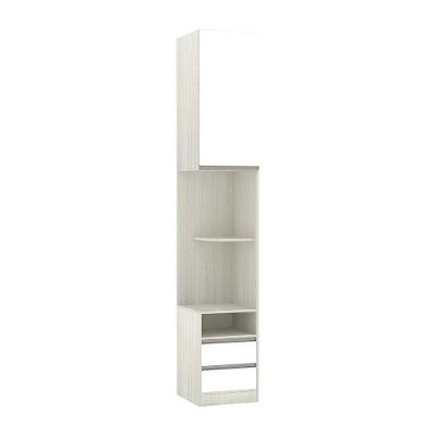 Mesa De Cabeceira Direito Prime Plus Legno Crema C/ Branco M