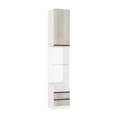 Mesa De Cabeceira Lado 1 Porta 2 Gavetas Branco C/Legno