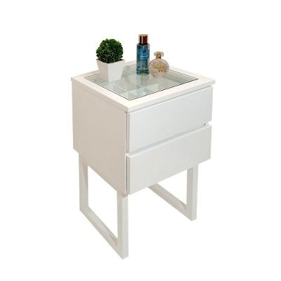 Mesa De Cabeceira Lateral De Apoio Penteadeira Branco Laca