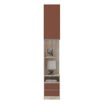 Mesa De Cabeceira Esquerdo 1 Porta 2 Gavetas Prime Plus Gaia