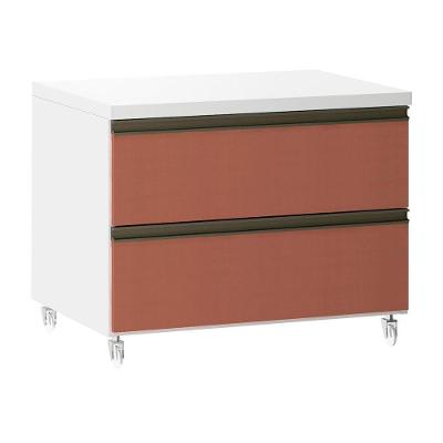 Mesa De Cabeceira 2 Gavetas 60,5cm Branco C/Gaia