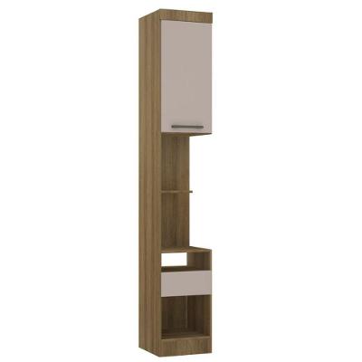 Módulo Mesa De Cabeceira Eucamoveis Paris 1 Porta 1 Gaveta Avela/cinammon