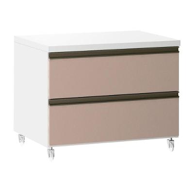Mesa De Cabeceira 2 Gavetas 60,5cm Branco C/Connect