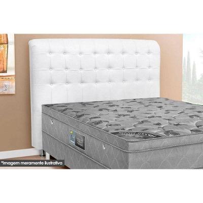 Cabeceira Cama Box Estofada Casal Casal Dama Plus Courano Branco - Simbal
