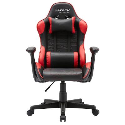 Cadeira Gamer Giratória Infantil Stock Car Blume Office Poliuretano (Pu) Preto Vermelho Base Rodizio