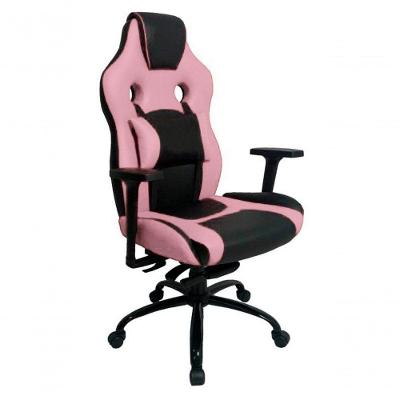 Cadeira Gamer Com Almofada Linha Gamer Racing Rosa