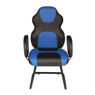 Cadeira Gamer Base Fixa Com Braço Gamer Racing Azul