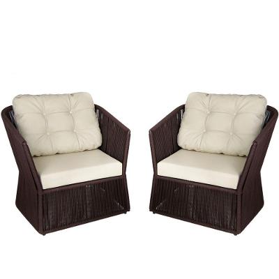 2 Poltronas Alumínio P/ Área Externa, Varanda, Jardim, Sala