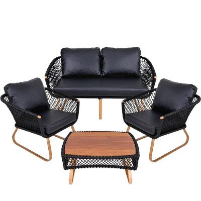 Kit 2 Poltronas, 1 Namoradeira Mesa De Centro Bronze