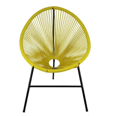 Cadeira Caribe Fibra Sintética Aço Acesse Móveis Amarelo