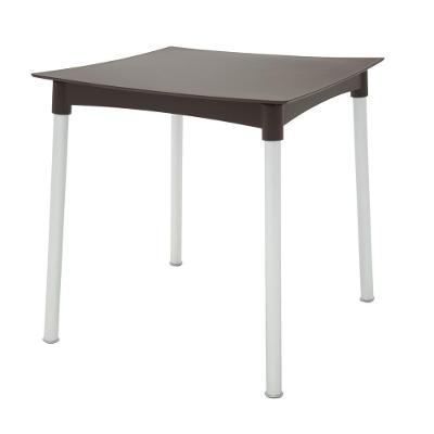 Mesa Tramontina Diana Marrom Pernas De Alumínio Anodizado