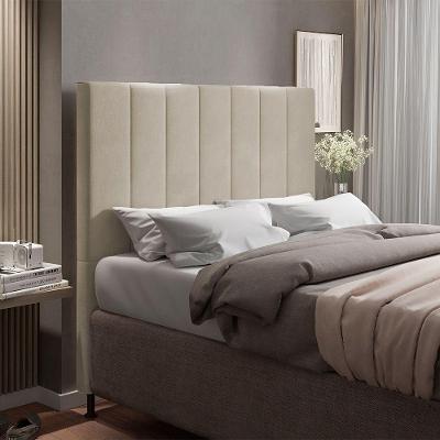 Cabeceira Cama Box Queen 160cm Suede Bege