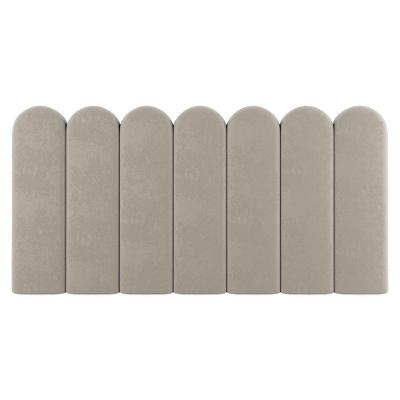 Painel Cabeceira Cama Box Solteiro Lana 100cm Suede Bege - Abmaza