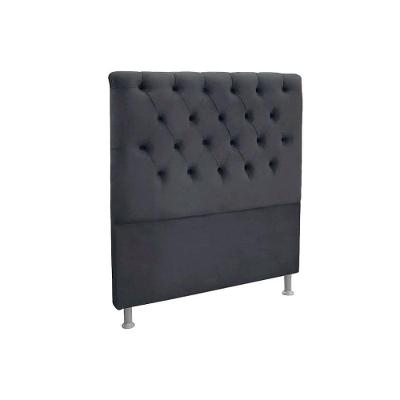 Cabeceira Cama Box Estofada Solteiro Solteiro Embaixatriz Plus Suede Cinza - Simbal