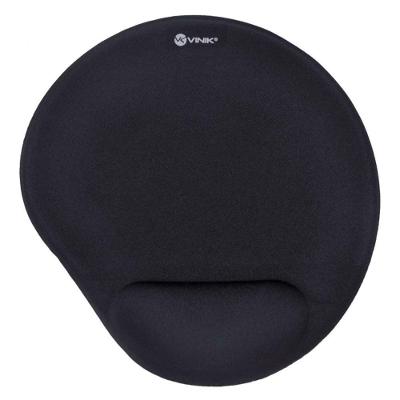 Mouse Pad Vinik Mpg-10p, Ergonômico, Apoio De Pulso Em Gel, Base Emborrachada, 220x245mm, Preto
