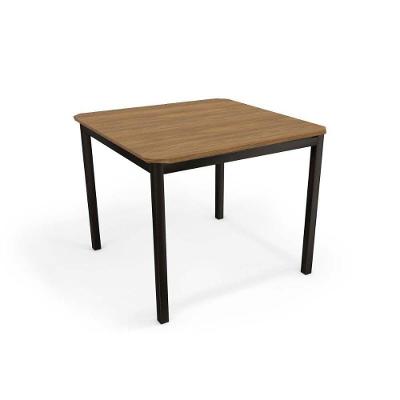 Mesa de Cozinha Reno c/ Tampo 90cm Preto/Nogueira - Kappesberg