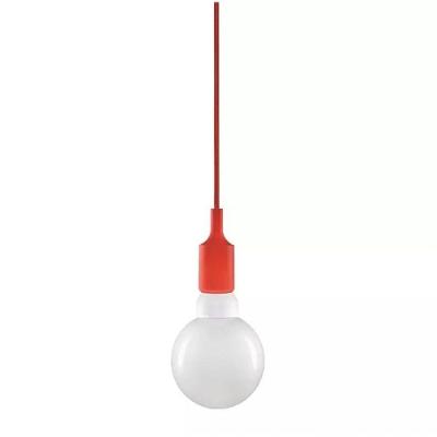 Pendente Soquete Em Silicone Vermelho