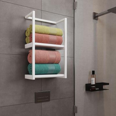 Toalheiro Para Banheiro Estilo Industrial Sahy Branco Branco