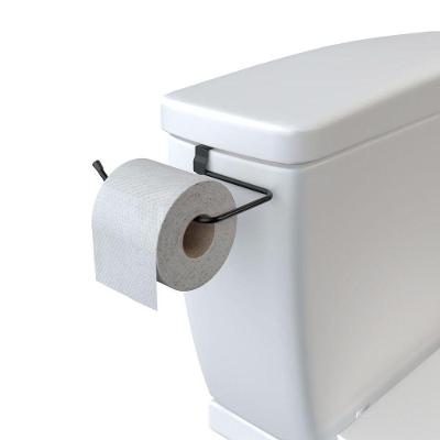 Suporte De Papel Higiênico Para Caixa Acoplada - Stolf Preto