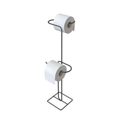Suporte Duplo Para Papel Higiênico De Chão - Stolf Preto