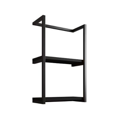 Toalheiro Para Banheiro Estilo Industrial Sahy - Preto - Cor: Preto