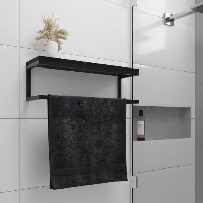 Toalheiro Para Banheiro Estilo Industrial Ita - Preto - Preto