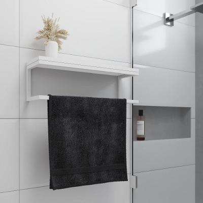 Toalheiro Para Banheiro Estilo Industrial Ita - Branco - Preto