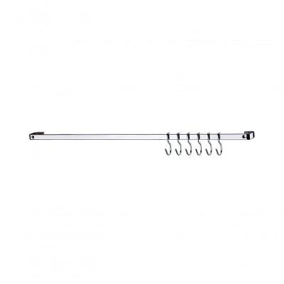 Barra De Piatina Cromado 45cm Com 6 Ganchos Future 2411cr