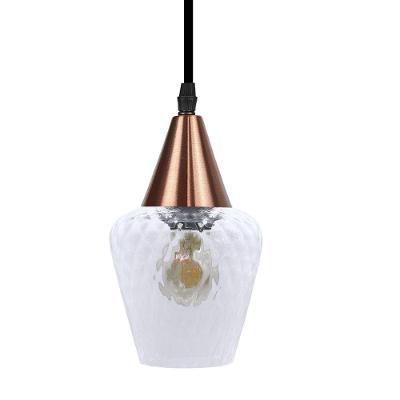 Lustre Pendente Taschibra Monalisa Pp Boreal Transparente E27 Bivolt Cobre