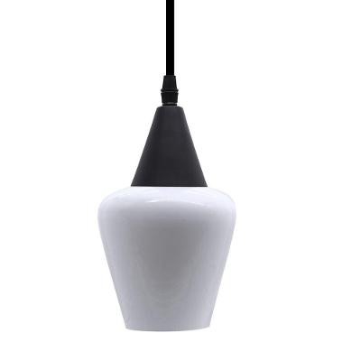Lustre Pendente Taschibra Monalisa Pp Branco Leitoso E27 Bivolt Preto