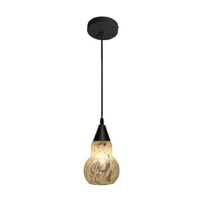 Lustre Pendente Taschibra Verona E27 Transparente Leitoso Bivolt Preto