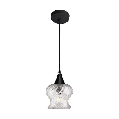 Lustre Pendente Taschibra Aisha Rigato E27 Transparente Bivolt Preto