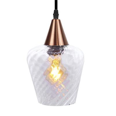 Lustre Pendente Taschibra Monalisa Transparente E27 Bivolt Cobre