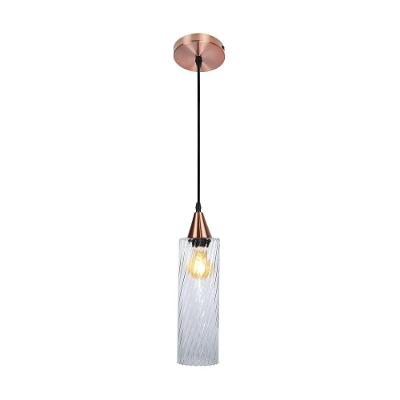 Lustre Pendente Taschibra Anne Rigato E27 Transparente Bivolt Cobre