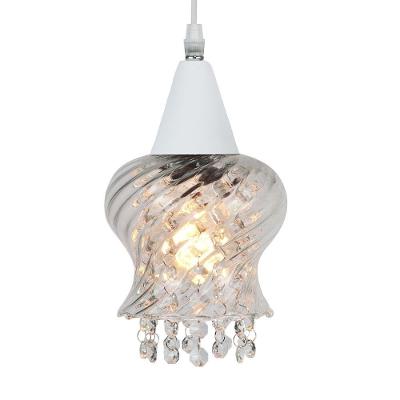 Lustre Pendente Taschibra Cristal Aisha Rigato E27 Transparente Bivolt Branco