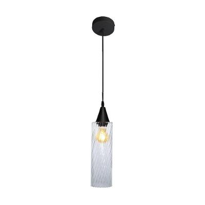 Lustre Pendente Taschibra Anne Rigato E27 Transparente Bivolt Preto