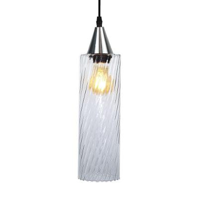 Lustre Pendente Taschibra Anne Rigato E27 Transparente Bivolt Prata