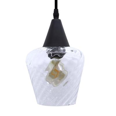 Lustre Pendente Taschibra Monalisa Transparente E27 Bivolt Preto