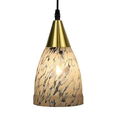 Lustre Pendente Taschibra Vicenza E27 Transparente Leitoso Bivolt Ouro