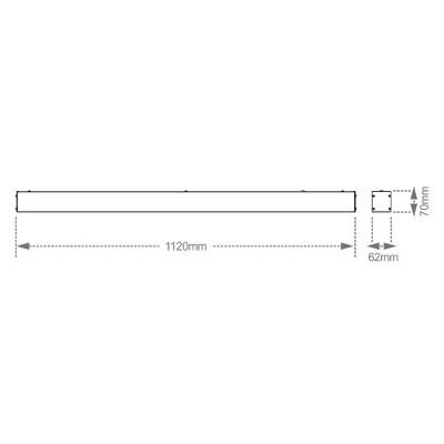 Lustre Pendente Taschibra Vetor Linear Led 35w Bivolt Preta 4000k Luz Neutra
