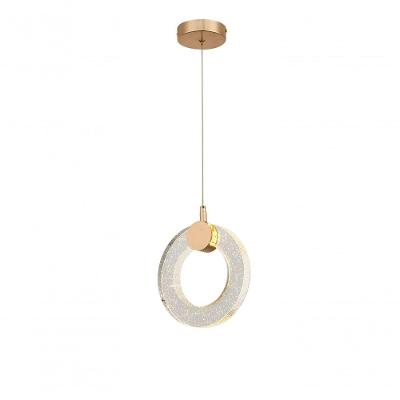 Pendente 20Cm E Cabo 1,5Mt Metal Dourado E Cristal Led 6W 3000K Bivolt Sindora Única Único