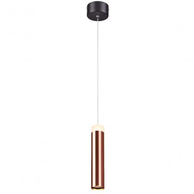 Pendente 5X20X150Cm E Cabo 2Mt , Preto Ou Dourado E Acrílico Led 7W 3000K Bivolt Sindora Único
