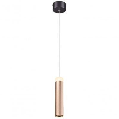 Pendente 5X20X150Cm E Cabo 2Mt , Preto Ou Dourado E Acrílico Led 7W 3000K Bivolt Sindora Único