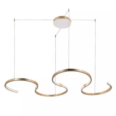 Pendente Alumínio E Silicone Dourado Led Integrado 50W 3000K 4885Lm Bivolt Luciin Única Único