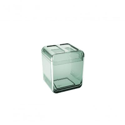 Porta-escova De Dentes Cor Verde Soft Plástico Linha Cube Coza