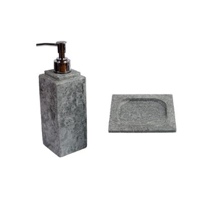 Kit Banheiro Bancada Lavabo Luxo Em Pedra Sabão N02 Prata.