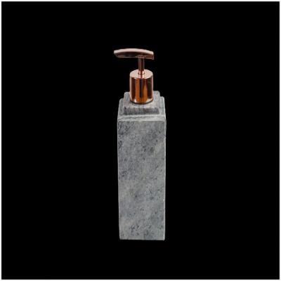 Porta Sabonete Líquido Dispenser Em Pedra Sabão Rosê 22X7Cm